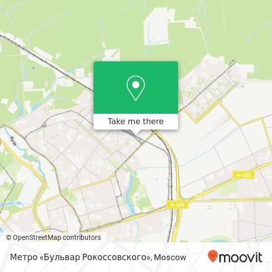 Метро «Бульвар Рокоссовского» map