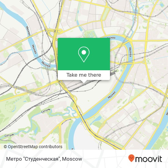 Метро "Студенческая" map