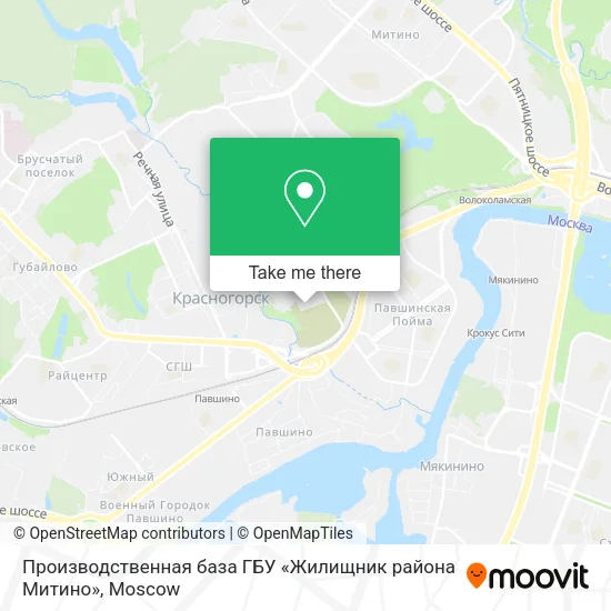 Производственная база ГБУ «Жилищник района Митино» map