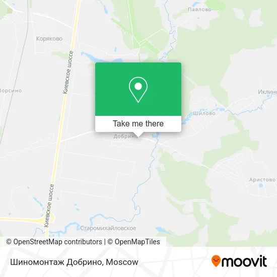 Шиномонтаж Добрино map