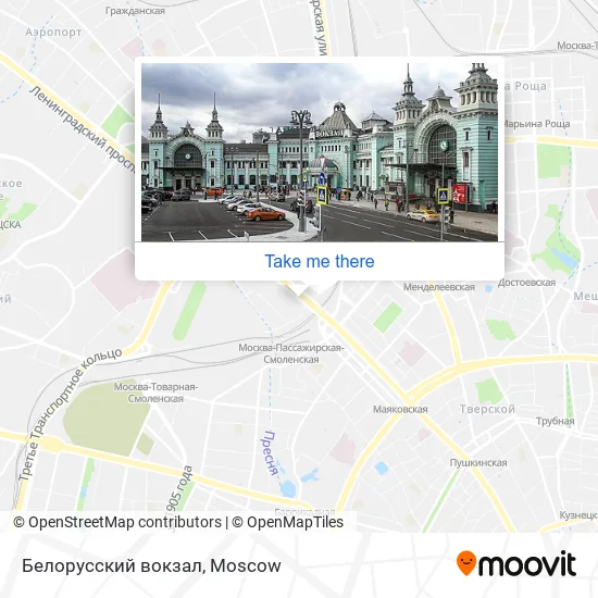 Белорусский вокзал map