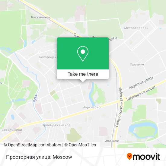 Просторная улица map