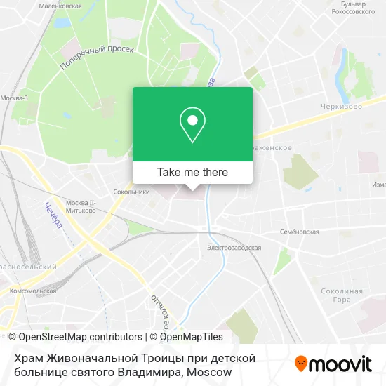 Храм Живоначальной Троицы при детской больнице святого Владимира map