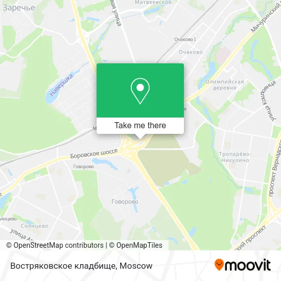 Востряковское кладбище map
