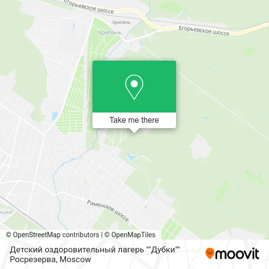 Детский оздоровительный лагерь ""Дубки"" Росрезерва map