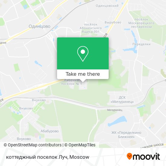 коттеджный поселок Луч map