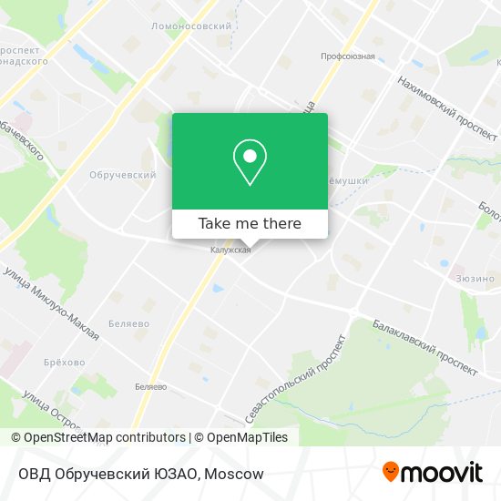 ОВД Обручевский ЮЗАО map