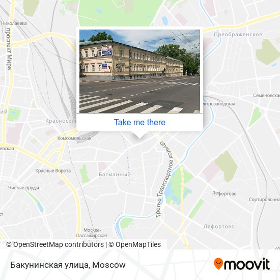 Бакунинская улица map