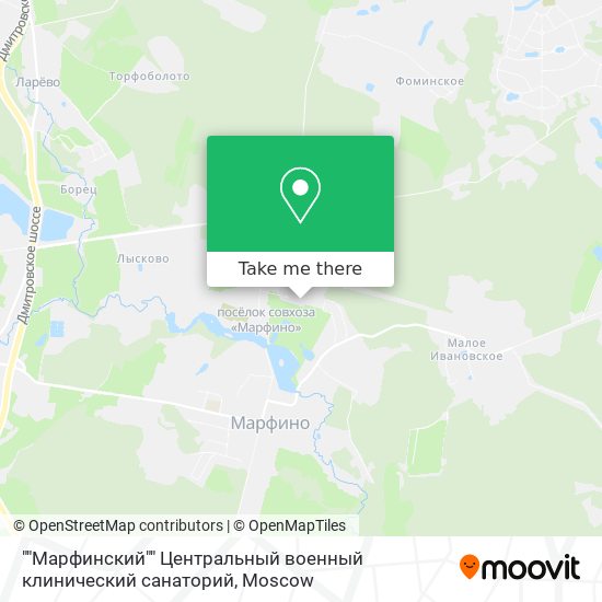 ""Марфинский"" Центральный военный клинический санаторий map