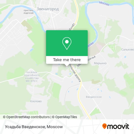 Усадьба Введенское map