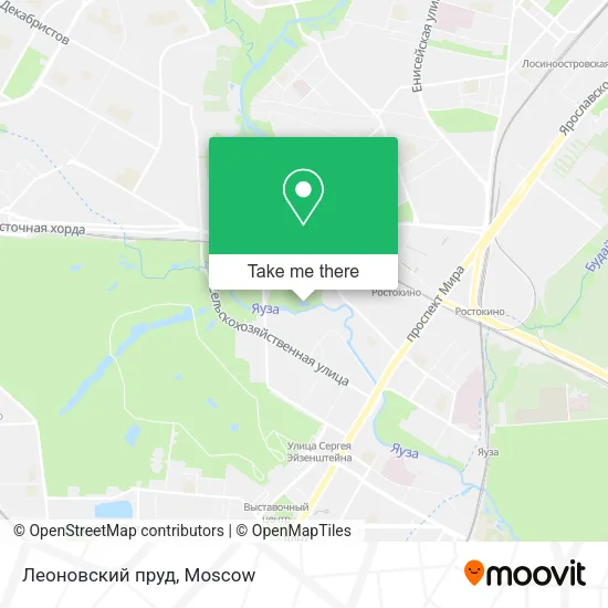 Леоновский пруд map