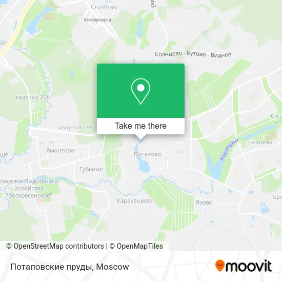 Потаповские пруды map