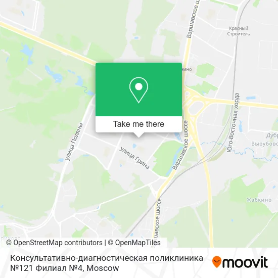 Консультативно-диагностическая поликлиника №121 Филиал №4 map