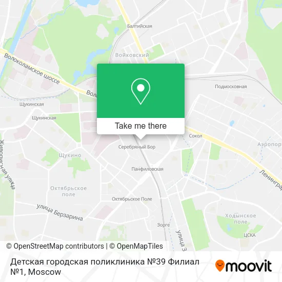 Детская городская поликлиника №39 Филиал №1 map