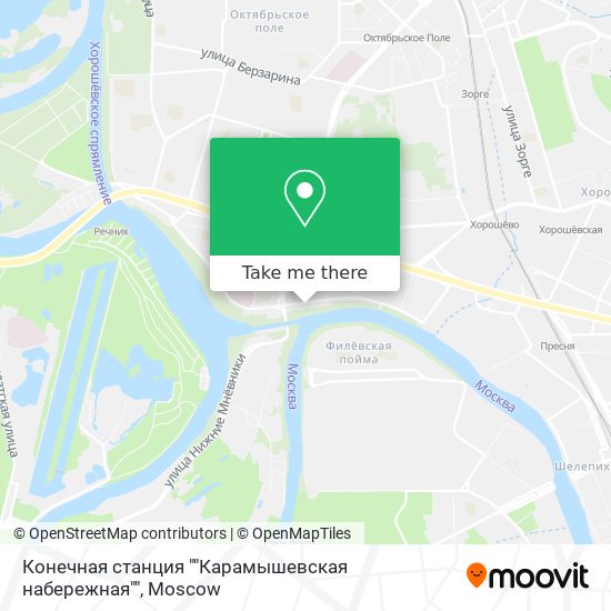 Конечная станция ""Карамышевская набережная"" map