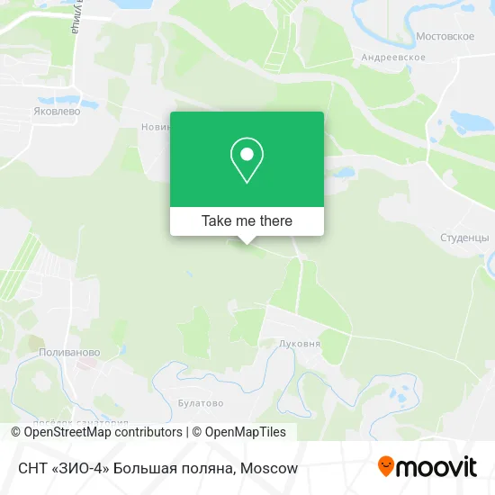 СНТ «ЗИО-4» Большая поляна map