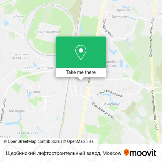 Щербинский лифтостроительный завод map