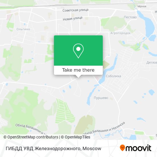 ГИБДД УВД Железнодорожного map