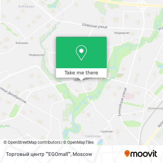 Торговый центр ""EGOmall"" map