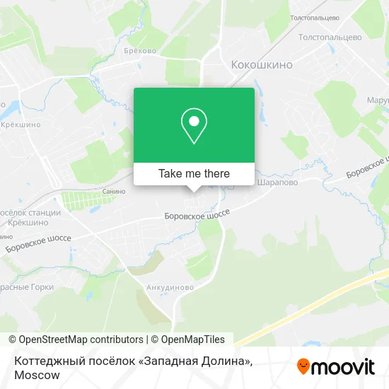 Коттеджный посёлок «Западная Долина» map