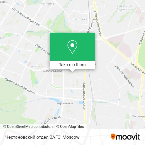 Чертановский отдел ЗАГС map
