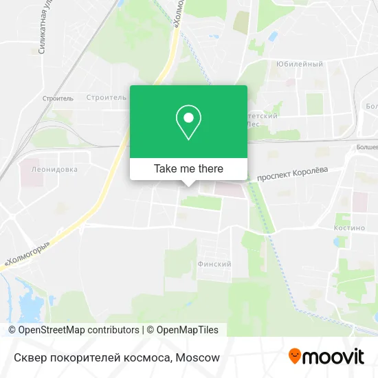 Сквер покорителей космоса map