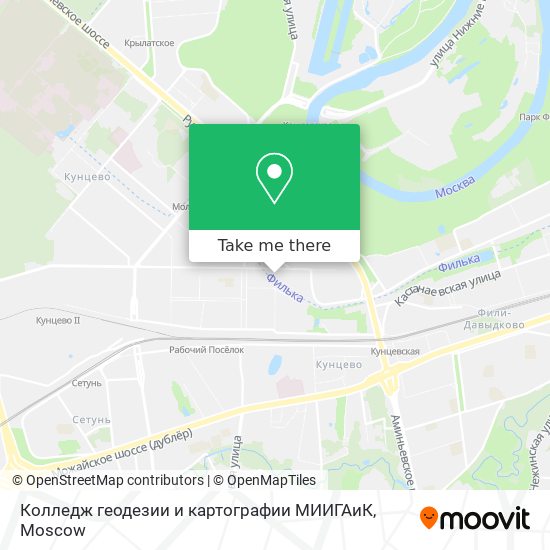 Колледж геодезии и картографии МИИГАиК map