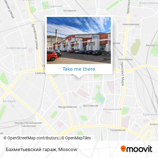 Бахметьевский гараж map