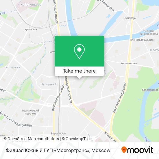 Филиал Южный ГУП «Мосгортранс» map