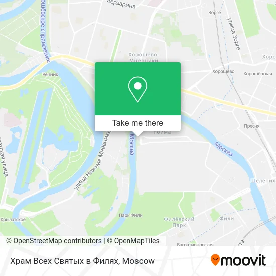 Храм Всех Святых в Филях map