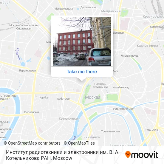 Институт радиотехники и электроники им. В. А. Котельникова РАН map