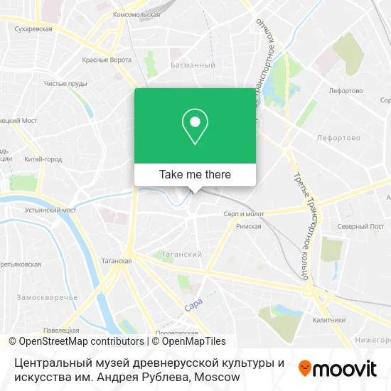 Центральный музей древнерусской культуры и искусства им. Андрея Рублева map