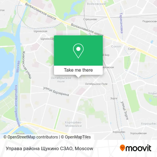 Управа района Щукино СЗАО map