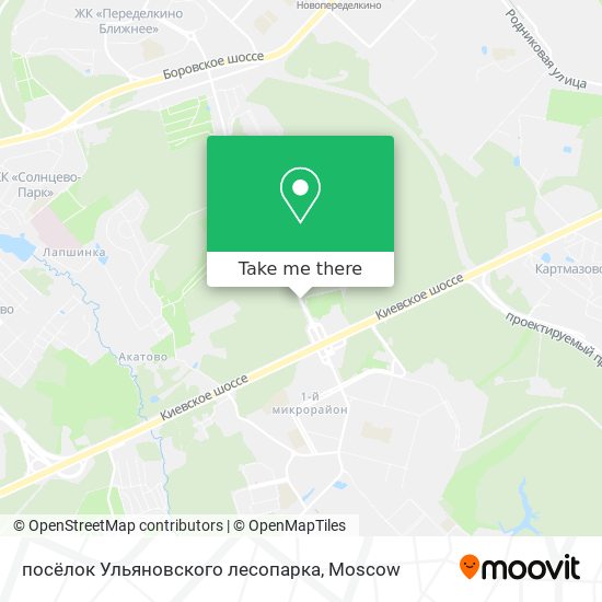 посёлок Ульяновского лесопарка map