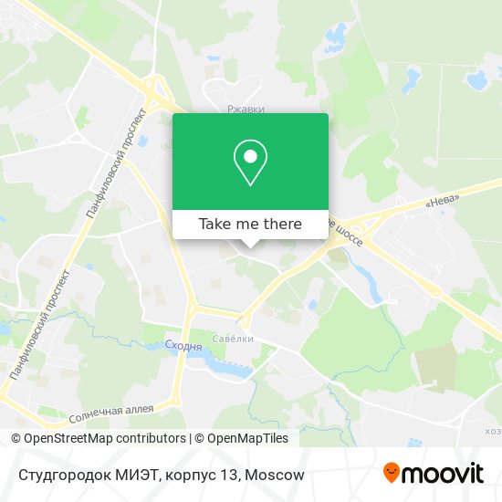 Студгородок МИЭТ, корпус 13 map