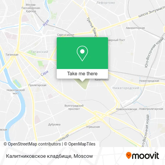 Калитниковское кладбище map