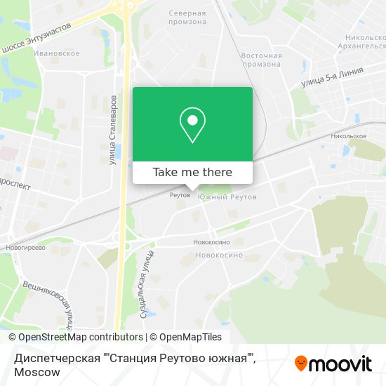 Диспетчерская ""Станция Реутово южная"" map