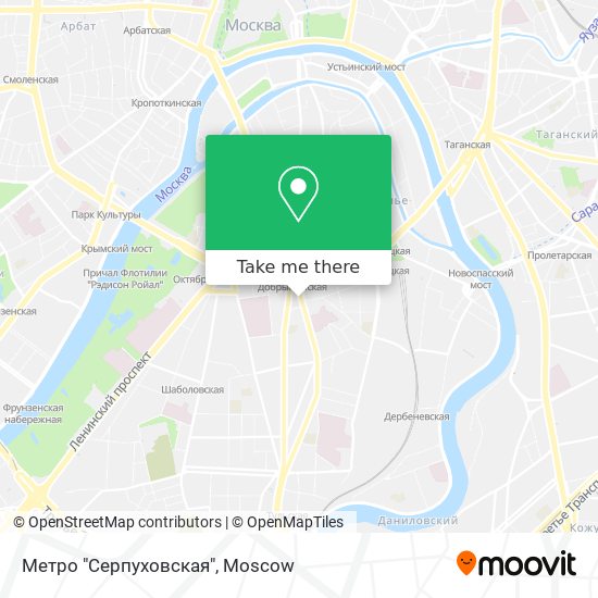Метро "Серпуховская" map