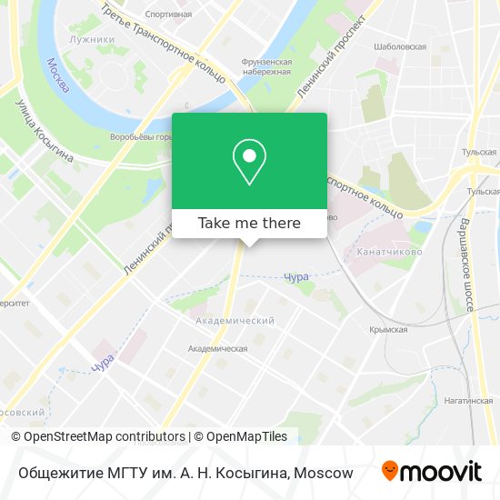 Общежитие МГТУ им. А. Н. Косыгина map