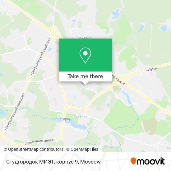 Студгородок МИЭТ, корпус 9 map