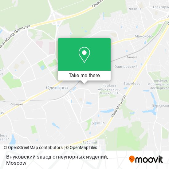 Внуковский завод огнеупорных изделий map