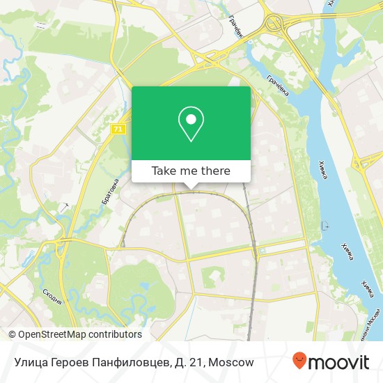 Улица Героев Панфиловцев, Д. 21 map