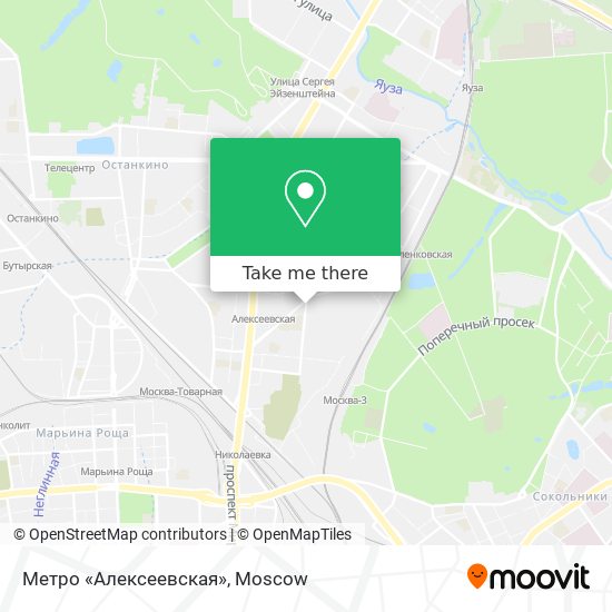 Метро «Алексеевская» map
