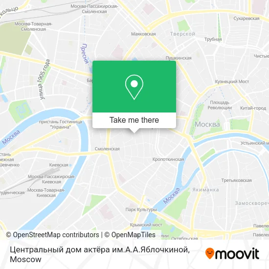 Центральный дом актёра им.А.А.Яблочкиной map