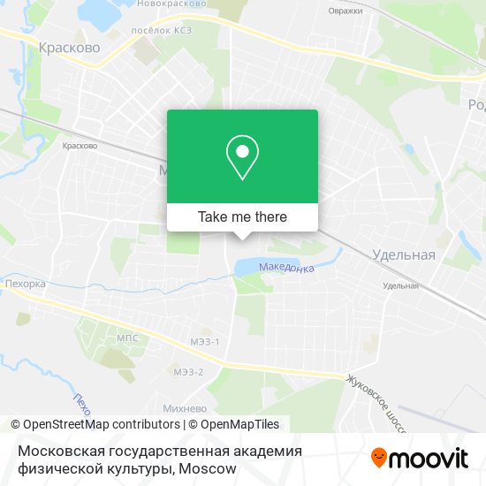 Московская государственная академия физической культуры map