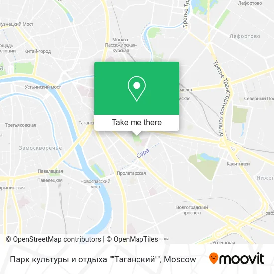 Парк культуры и отдыха ""Таганский"" map
