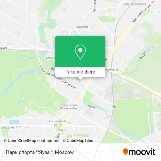 Парк спорта ""Яуза"" map