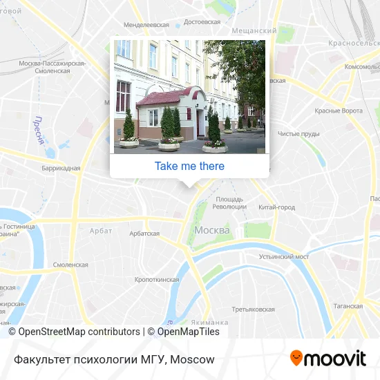 Факультет психологии МГУ map