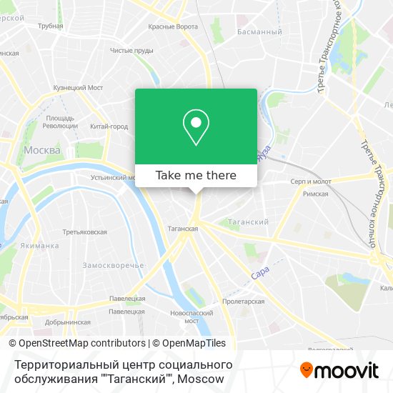 Территориальный центр социального обслуживания ""Таганский"" map