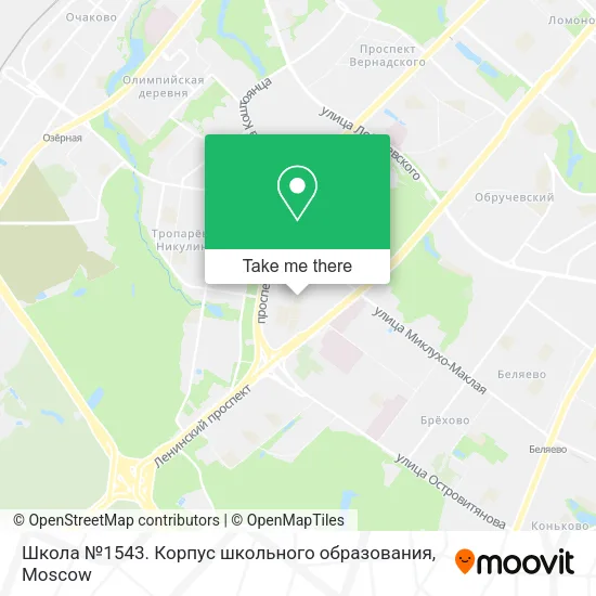 Школа №1543. Корпус школьного образования map